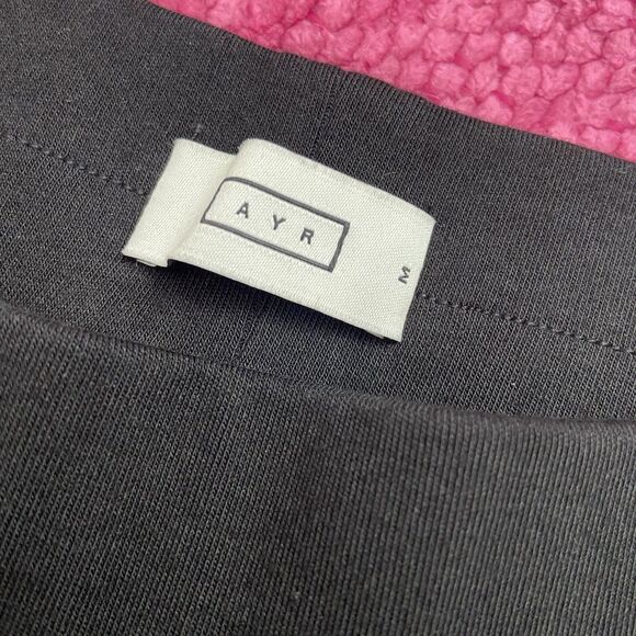 AYR Pull On Wide Leg Cropped Ankle Pants Black Size Medium - Picture 3 of 10